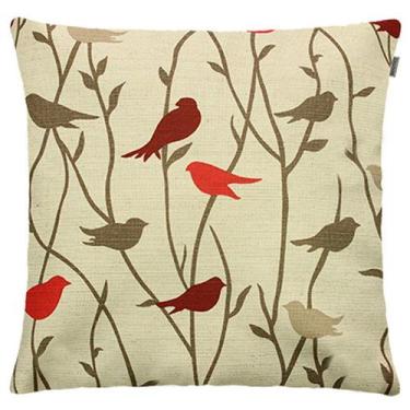 Imagem de Capa de Almofada em Linho Pássaros 45x45cm - Adomes