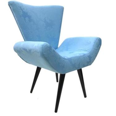 Imagem de Poltrona Decorativa Elegance 212 Azul Claro - Sua Casa Decor