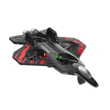 Imagem de simhoa Avião de brinquedo de espuma com controle remoto, avião de brinquedo leve com controle remoto para crianças, para sala de estar, jardim, dia, Vermelho