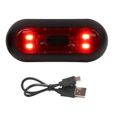 Imagem de Luz de LED para capacete de motocicleta com modos de flash e aviso sempre ligados, carregamento USB até 8 horas, tempo de trabalho para segurança ao andar à noite