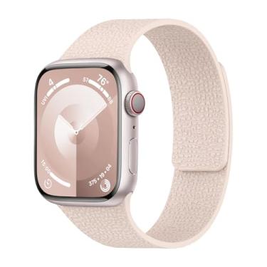 Imagem de Pulseira de silicone magnética compatível com Apple Watch séries 11, 10, 9, 8, 7, 6, 5, 4, 3, 2 e 1 SE, 38 mm, 40 mm, 40 mm, 40 mm, 41 mm, 44 mm, 46 mm, 49 mm, feminina, masculina, macia e impermeável