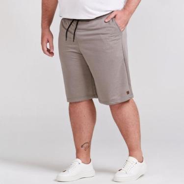Imagem de Bermuda Masculina Plus Size Shorts Moletinho - DAZE MODAS, Cinza, G3