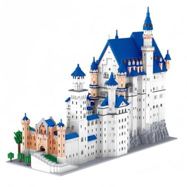 Imagem de alltogetho Enorme Castelo De Pedra De Cisne Micro Mini Blocos – Conjunto De Construção Desafiador De 10000 Peças, Quebra-Cabeça 3D De Alta Dificuldade, Conquista Máxima, Peça Decorativa Legal, Matad