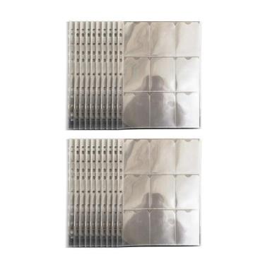 Imagem de KIT 20 Folhas Plástica P/ Pasta Fichário Álbum Card Pokemon - DAC