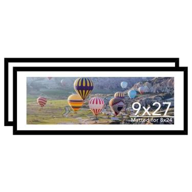 Imagem de JCJMY Conjunto de 2 porta-retratos de 22 x 68 cm com 20 x 61 cm, para exibição de foto 20 x 61 com tapete ou 23 x 68 sem tapete, moldura grande para pôster de 23 x 60 cm com acrílico, pacote com 2