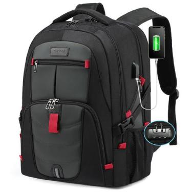 Imagem de Mochila LOVEVOOK Travel Laptop de 17 polegadas à prova d'água cinza es