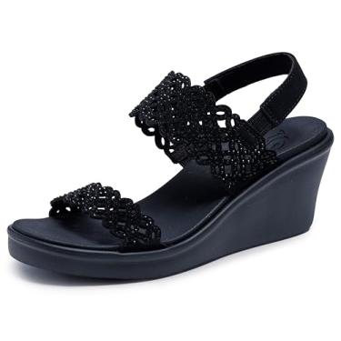 Imagem de Skechers Cali Women's Sandália anabela Rumble on-Sassy DayZ, Preto/preto, 9