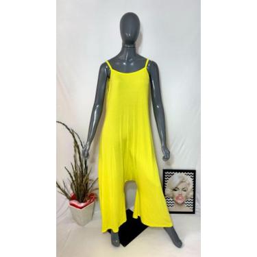 Imagem de Macacão Alcinha Pantalona Com Bolso - modanascimento, Amarelo, P