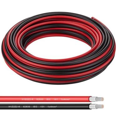 Imagem de Fio de painel solar Shirbly 12AWG (4 mm²) 15 m de cobre estanhado pret