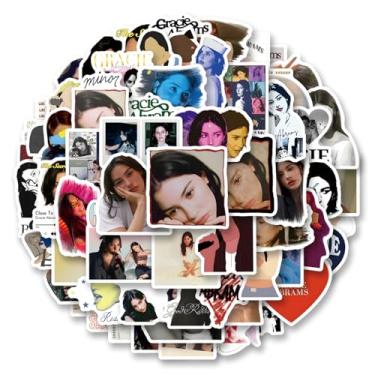 Imagem de 64 peças adesivos Gracie Abrams música pop cantor adesivo para crianças meninas meninos adolescentes adultos garrafas de água laptop malas aniversário brinquedo desenho animado bonito decoração festa
