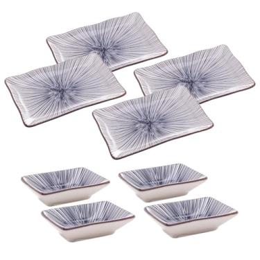 Imagem de Conjunto 8 Bowls Porcelana Koji Azul – Tigelas Elegantes para Sobremesa, Entradas e Refeições