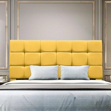 Imagem de Cabeceira Cama Box Solteiro 90 cm Naiara em Suede Com Frame