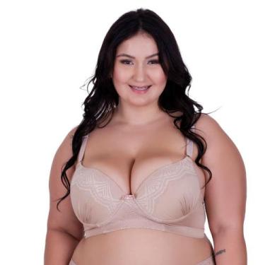 Imagem de Sutiã Plus Size Bojão com Detalhe em Renda Soutien Reforçado Carol - N
