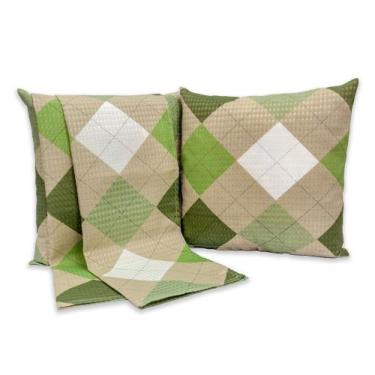 Imagem de Kit 1 Peseira SOLTEIRO + 1 Capa de Almofadas 40cm x 40cm Piquet Favinh
