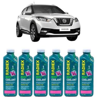 Imagem de Kit aditivo radiador bio coolant pronto para uso rosa - nissan kicks -