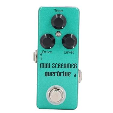 Imagem de WALFRONT Overdrive Efeito Pedal Unidade Nível Tom Controle Alumínio Liga Guitarra Elétrica Pedal 1/4 Polegadas Mono Jack Compacto e Leve para Guitarristas