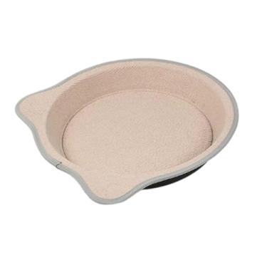 Imagem de NESSICURE Raspador de gato sem papelão, cama para gatos em forma de placa de torta, placa resistente para arranhar e ninho de cochilo (bege)