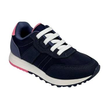 Imagem de Tênis Klin Infantil Walk Mini 216131 Marinho/Chumbo/Pink