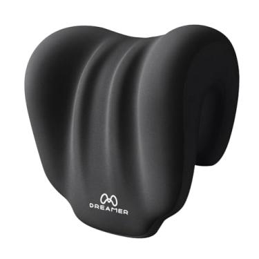 Imagem de Ysyqkn Almofada de pescoço para cadeira de escritório Almofada de apoio de cabeça de mesa para cochilos Suporte de pescoço e costas ergonômico, Preto