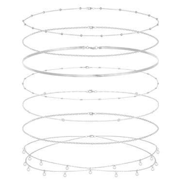Imagem de Wrlcorly 8 peças de corrente de cintura banhada a ouro 18 quilates para cinto de barriga, biquíni sexy, verão, praia, satélite, lantejoulas, cobra, camadas, moeda, zircônia cúbica, acessórios de joias
