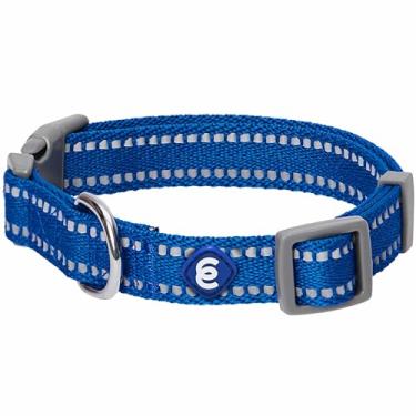 Imagem de Blueberry Pet Coleira para cachorro Essentials cor pastel reflexiva na azul-marinho, grande, pescoço 45,7 a 66 cm