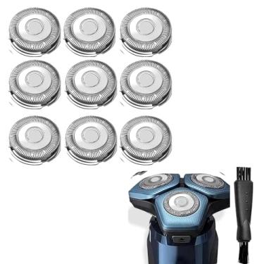Imagem de Cabeças de substituição SH70 compatíveis com Philips Norelco Series 7000, novas lâminas atualizadas para cabeças de substituição Norelco 7000, pacote com 3 peças