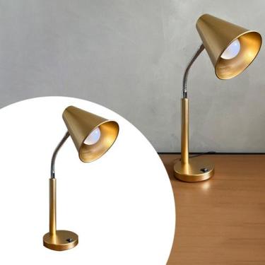 Imagem de Abajur Luminaria De Mesa Flexível Metal Para Leitura, Escritorio Home 