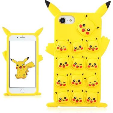 Imagem de Capa Bubble Pikacha para iPhone 6/6S/7/8/SE 2020 Capa de silicone com 