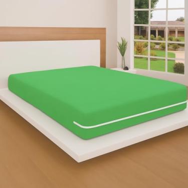 Imagem de Protetor de Colchão Casal Malha Gel, 140x190x30cm, com Zíper, Branco (VERDE)