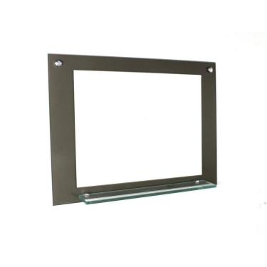 Imagem de Espelho Para Banheiro Com Prateleira 80Cm Ouro Envelhecido