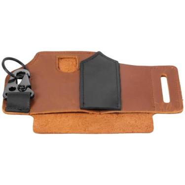 Imagem de Bolsa de bainha multiferramentas, bolsa de ferramentas com clipe de cinto para eletricista, carpinteiro, construção, técnico (marrom claro)