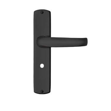 Imagem de Fechadura Papaiz Mz820 Banheiro 40mm Espelho Preto Fosco, Preto Fosco