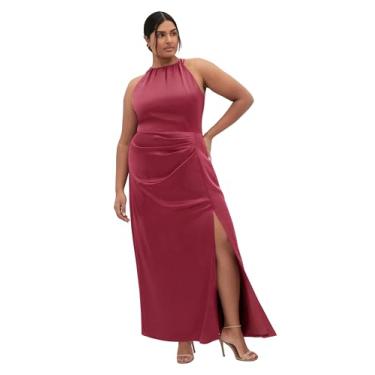 Imagem de City Chic Vestido longo feminino plus size - Celina, Vermelho beterraba, 46