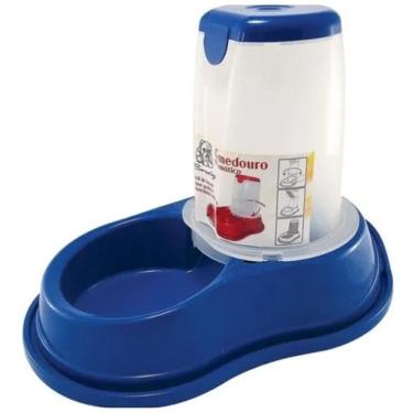 Imagem de Comedouro Pote Galão Automático Pet Cão Gato Cachorro Azul