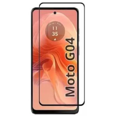 Imagem de [GL CASES] Pelicula Moto G04 Anti Risco Película Motorola Moto G04 De Vidro Temperado 3D 9H Proteção Com Cobertura Total Da Tela + Kit Limpeza Para Aplicação Livre De Bolhas