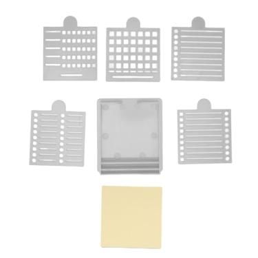 Imagem de Aramox Sticky Notes Holder Sticky Notepad Holder Note Holder Com 5 Modelos para Office Home School Desk Organização Plástico ABS Sturdy 3x3 Polegada Compatível (Cinza)