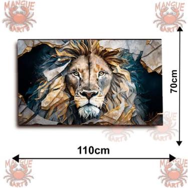 Imagem de Quadro Decorativo Leão de Mármore - Arte Moderna, Decorativo para Sala