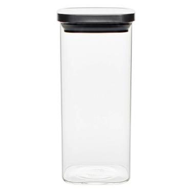 Imagem de Pote Hermético de Vidro Quadrado Tampa em Inox 2100ml - Vista Home