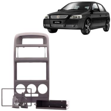 Imagem de Moldura Rádio 1 Din e 2 Din Astra Ar Analógico 1998 à 2012 Preta Paine