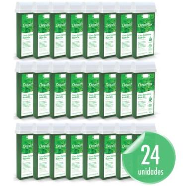 Imagem de Kit 24 Cera Epilatória Roll-On Hortelã 100g Depilflax