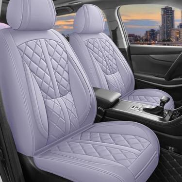 Imagem de otoez Conjunto completo de capas de assento de carro, capa de assento de couro universal para 5 assentos, impermeável e respirável, protetor de assento automotivo cobertura total para carros Sedens