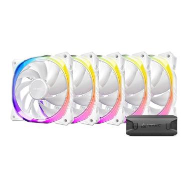 Imagem de Kit Com 5 Cooler P- Gabinete Antec Fusion 120 Argb W_5pk 120mm Argb Pwm - 0-761345-57005-3