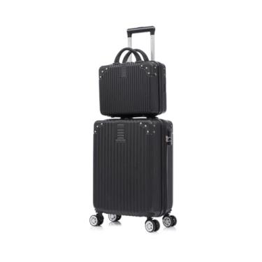 Imagem de Mala De Bordo +frasqueira Viagem jia Rodinhas 360°modelos (Preto,N18 /9kg 33.5 * 22 * 50)