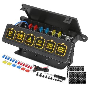 Imagem de Muto-Beam Painel de interruptor sem fio de 6 grupos, painel de controle remoto multifuncional, caixa de controle de circuito universal auxiliar com 4 modos, sistema de relé de memória estroboscópica