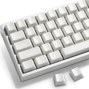 Imagem de Teclas XVX White Jade Shine Through Keycaps, Doubleshot PBT Keycap Set Cherry Profile, teclas de teclado de 142 teclas, compatibilidade universal com 60% 65% 75% 80% 100% teclado mecânico com