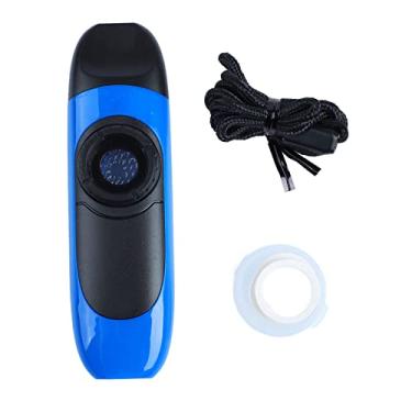 Imagem de Instrumento profissional de desempenho Kazoo de alta qualidade Resina Abs Kazoo Instrumento musical com diafragma de flauta para iniciantes e crianças 4,33 polegadas (Azul)
