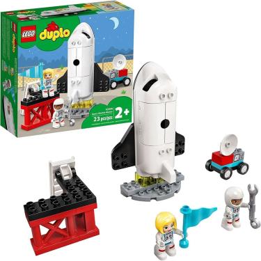 Imagem de LEGO DUPLO Town Space Shuttle Mission 10944 Building Toy; Playset de Aprendizagem Criativa do Ônibus Espacial, Novo 2021 (23 Peças)