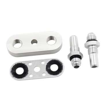 Imagem de QccHieUs Placa adaptadora da linha do refrigerador de transmissão Conector de linha de vedação de óleo com vedação de encaixe 6AN