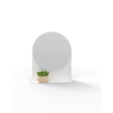 Imagem de Espelho Funcional Cimbre Branco 40 Cm Redondo
