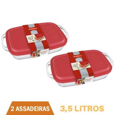 Imagem de Assadeira Retangular Vidro C Tampa 3,5L Marinex Nadir - 2 Un - NADIR F